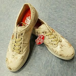 Women's Vans Tan and Gold